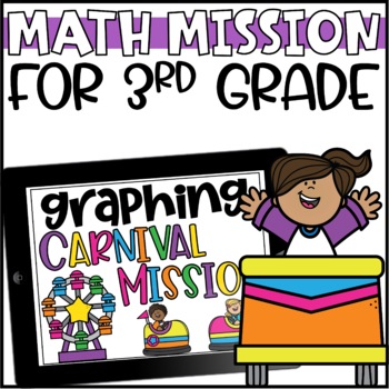 Preview of Math Mission: Data & Graphing Escape Room for 3rd Grade