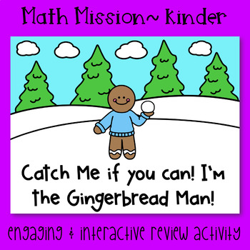 Preview of Math Mission-Escape Room-Catch the Gingerbread Man-Kindergarten~Teen Numbers