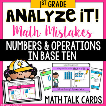 Preview of Math Mistake Cards - 1st Grade Numbers and Operations in Base Ten NBT