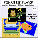 Math Mixed Fact Fluency Pixel Art Grades 4-6 Centers Googl