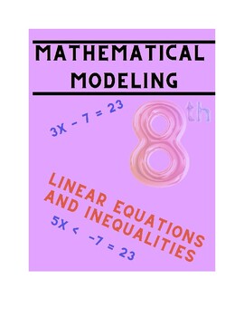 Preview of Math Modeling New 2023-2024 Math Standards (8.PAR.3.3)