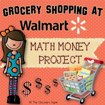 Preview of Math Money Project Grocery Shopping at Walmart Real World Activity Decimals