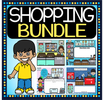 Preview of Math Money Review - Shopping Games BUNDLE | Digital & Interactive