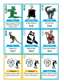 Preview of Mathemon - Multiplication Fact Fluency Card Game (Like Pokemon)