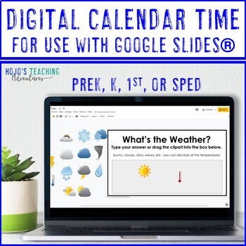 Preview of Math Morning Meeting Google Slides Activities | Circle Time Calendar