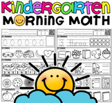 2 Math Morning Work for Kindergarten Bundle with QR Code S