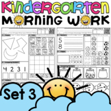Math Morning Work for Kindergarten Set Three with addition