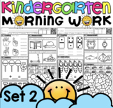 Math Morning Work for Kindergarten Set Two with Addition a
