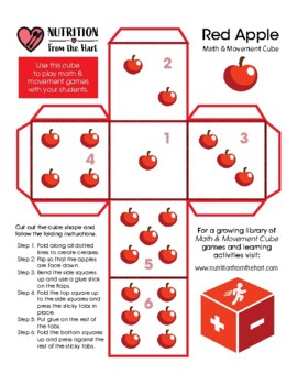 Preview of Math & Movement Cube: Nutrition Education Starter Pack