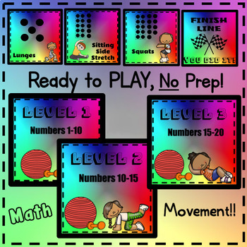 Math Movement (Distance Learning Games/Zoom Games) By Whatspoppinink