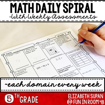 daily math spiral review 5th grade pdf