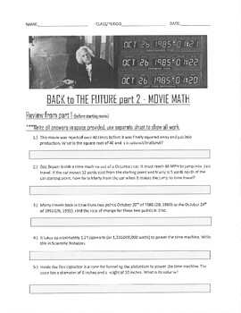 Preview of Math Movie - Back to the Future 2