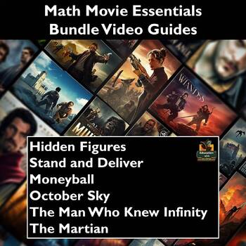 Preview of Math Movie Essentials Bundle: Hidden Figures, The Martian, October Sky, & more!