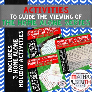Preview of Math Movie Questions & Graphing Coordinate Points - Home Alone Series BUNDLE