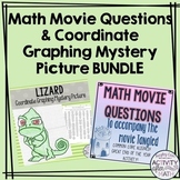 Math Movie Questions and Coordinate Graphing Picture BUNDLE