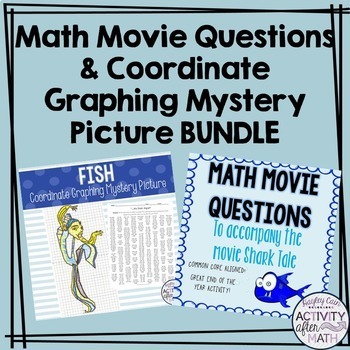 Preview of Math Movie Questions and Coordinate Graphing Picture BUNDLE