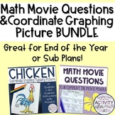 Math Movie Questions and Coordinate Graphing Picture BUNDLE