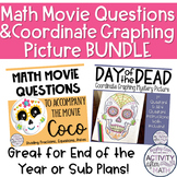 Math Movie Questions & Coordinate Graphing Picture BUNDLE 