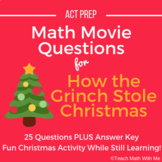 Math Movie Questions for How the Grinch Stole Christmas - 
