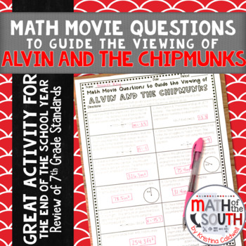 Preview of Math Movie Questions to Guide the Viewing of Alvin and the Chipmunks Movie