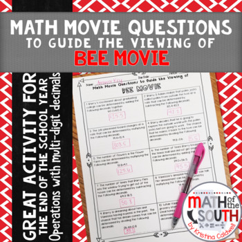 Preview of Math Movie Questions to Guide the Viewing of Bee Movie