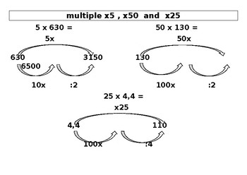 Preview of Math - Multiple with 5 - with 50 - with 25