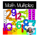Math Multiples 1-12 Rainbow Bright & Black/White