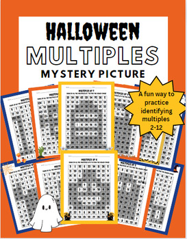 Preview of Math Multiples 2-12: Mystery Halloween Picture BUNDLE 3.OA.C.7