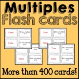 Math Multiples Flash Cards Poster and Worksheets Common Co