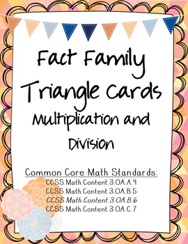 Preview of Fact Families ~ Multiplication and Division ~ Flashcards & Activity Common Core