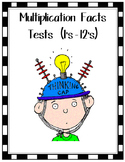 Math Multiplication Facts Tests (1's - 12's)