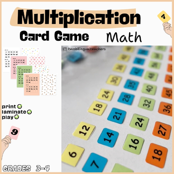 Preview of Math Multiplication Fluency 6x,7x,8x,9x Card Game