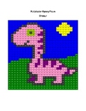Math Multiplication Mystery Picture Dino Dinosaur 6's, 7's
