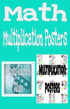 Preview of Math Multiplication Posters 1 - 12