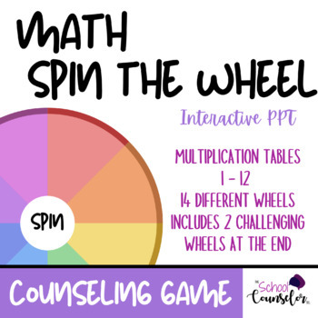 Preview of Math Multiplication -  Spin the Wheel - Interactive PPT