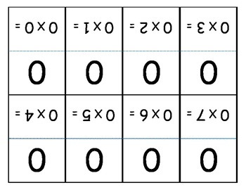 Math Multiplication Stand-Up Cards by Deborah Brown | TPT