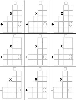 Preview of Math Multiplication Template 2-digit by 2-digit (4 Different Sizes)