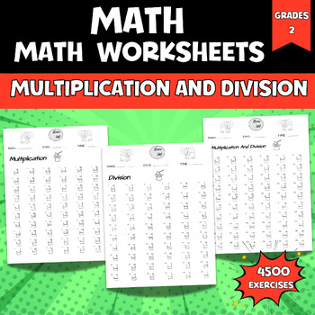 Preview of Math Multiplication and Division Worksheets Within 30 , 2nd Grade Math Facts