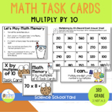 Math Multiply by 10 Task Cards for Third Grade