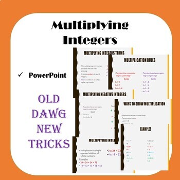 Preview of Math - Multiplying Integers PPT
