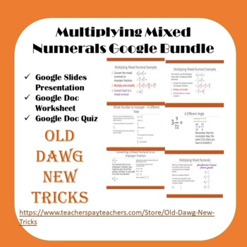 Preview of Math - Multiplying Mixed Numerals Google Bundle