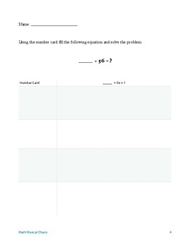 Math Musical Chairs Multiplication Division Addition