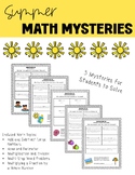 Math Mysteries - Summer Themed -EOY Activities