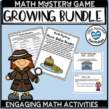 Preview of Mystery Math 5th Grade Activities For Math Review