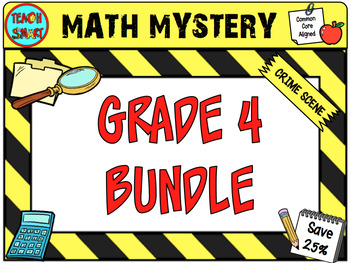Preview of Math Mystery Bundle Grade 4