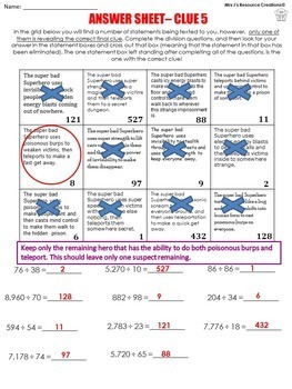 math mystery free activity 6th grade math spiral review distance learning