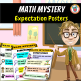 Math Mystery Expectations & Rules Posters - Three FREE pri