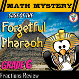 6th Grade Fractions Review: Fractions Math Mystery Activity Game