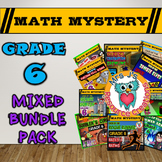 6th Grade Mixed Math Mystery Bundle Pack