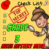 Math Mystery Menu Checklist & Guide - 3rd Grade